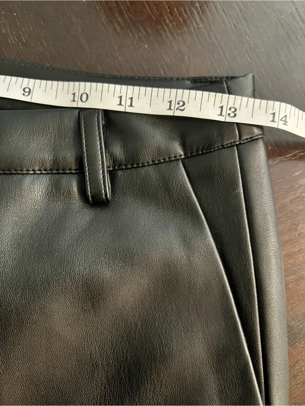 SER.O.YA Ronja Vegan Leather Trouser Black Flare Pants 4621-14 Size 2 NWT - Picture 4 of 16